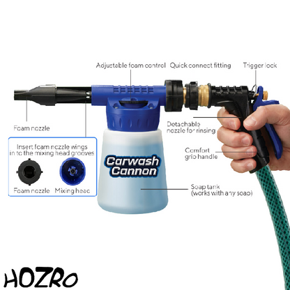 Aparat Spumă Car Wash HOZRO, Spălare Auto Eficientă, Presiune Puternică și Curățare Profesională HOZRO