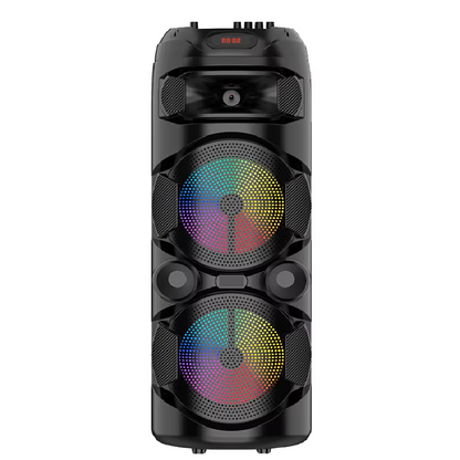 Boxa HOZRO, Model ZQS8220S, HiFi System cu Bass Colorat, Putere de 18, 000W si Baterie de 4500mAh – Design Negru Impresionant si Sunet Dinamic pentru O Experienta Audio Unica HOZRO