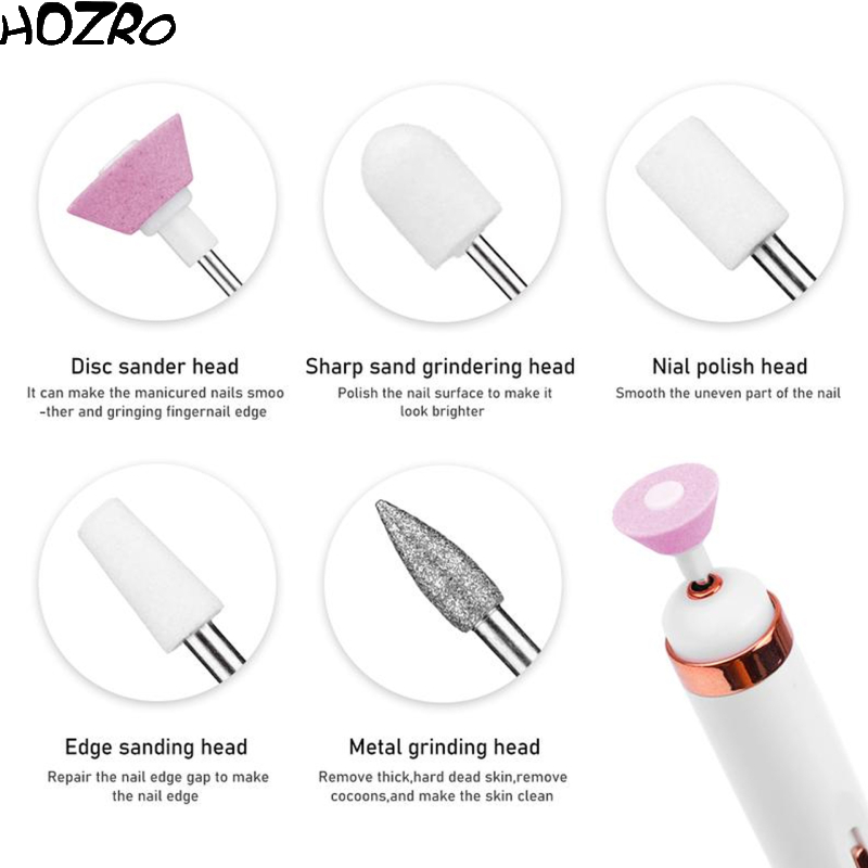 Freză Electrică Unghii HOZRO, Tip Pix Cu Design Compact și Elegant, Culoare Roz HOZRO