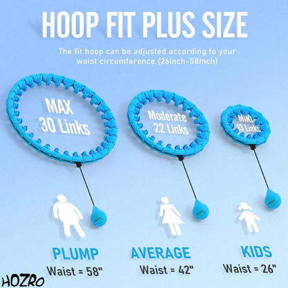 Cerc Fitness Reglabil 2 în 1 HOZRO, pentru Adulți – Cu Greutăți și Design Detasabil, Ideal pentru Slăbit, Tonifiere și Antrenamente Cardio – Hula Hoop Inteligent de Tip Infinity, Ușor de Asamblat și Utilizat Acasă sau la Sală HOZRO
