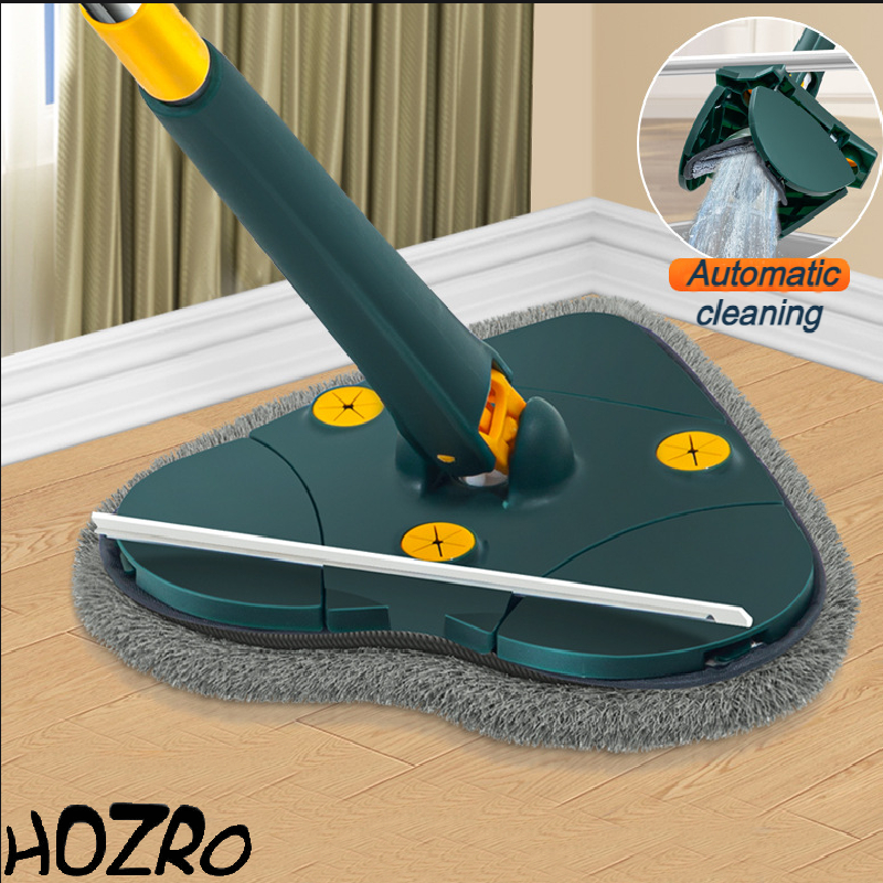 Mop HOZRO, Model Inimă Verde – Sistem de Curățare Eficient, cu 2 sau 4 Lavete Microfibră Incluse, Ideal pentru Toate Tipurile de Pardoseli HOZRO