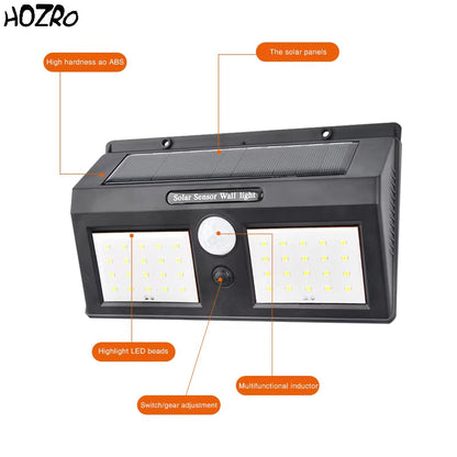 Lampă Solară HOZRO, Model 1626A – LED Puternic, Încărcare Solară Automată, Rezistentă la Intemperii, Ideală pentru Curte, Grădină, Terasă și Alei HOZRO