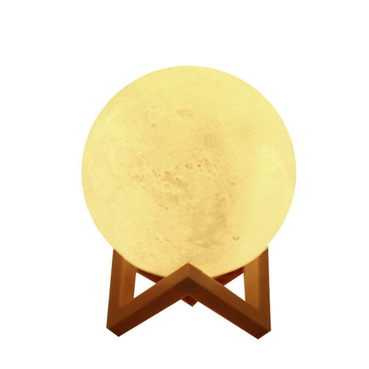 Lampă HOZRO, Moon Mare – Veioză 3D în Formă de Lună, cu Iluminare LED Multicoloră și Design Decorativ Modern HOZRO