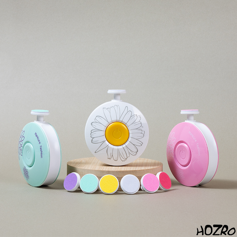 Set Profesional Electric HOZRO, pentru Tăierea și Polizarea Unghiilor, Dispozitiv Portabil de Manichiură și Pedichiură, Pile și Trimmer pentru Bebe și Adulți, Ideal pentru Îngrijire Delicată și Sigură HOZRO