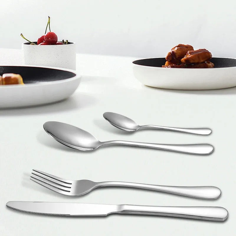 Set de Tacâmuri 24 Piese – Oțel Inoxidabil, Design Modern, Silver BESTSELLS