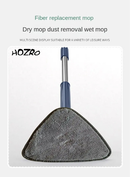 Set de 3 Lavete Mop Triunghi HOZRO, Culoare Gri Eleganta, Material Absorbant de Inalta Calitate, Ideal pentru Curatarea Eficienta a Colturilor si Suprafetelor Dificile, Usor de Intretinut si Durabile pentru Utilizare Zilnica HOZRO