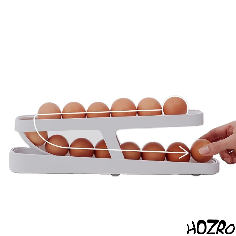 Suport HOZRO, pentru 10 Ouă, Design Compact și Practic, Ideal pentru Organizarea în Frigider sau pe Blat, Material Rezistent și Ușor de Curățat HOZRO
