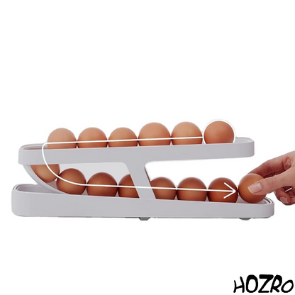 Suport HOZRO, pentru 10 Ouă, Design Compact și Practic, Ideal pentru Organizarea în Frigider sau pe Blat, Material Rezistent și Ușor de Curățat HOZRO