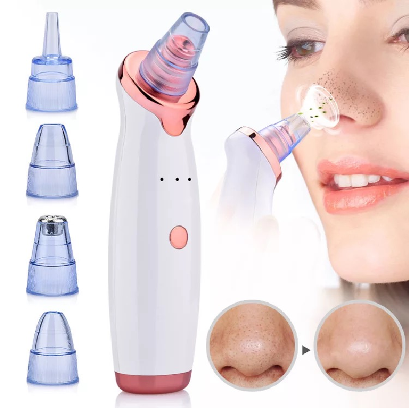 Aparat HOZRO, pentru Curățarea Punctelor Negre – Dispozitiv Facial Alb/Roz, Îngrijirea Tenului și Eliminarea Impurităților HOZRO