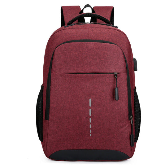 Rucsac Laptop HOZRO, 14 inch, Port USB, Poliester Rezistent, Compartiment Laptop, Călătorie, Școală sau Birou, Vișiniu HOZRO