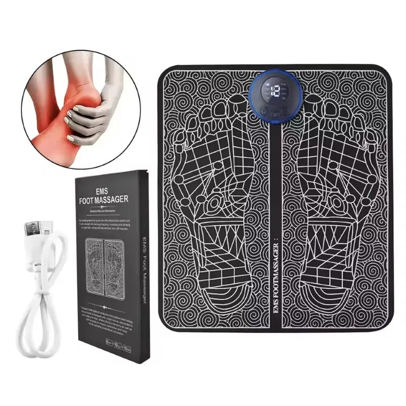 Covoras pentru masaj pentru picioare, EMS, 9 niveluri de intensitate, Negru BESTSELLS