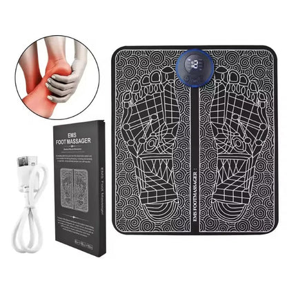 Covoras pentru masaj pentru picioare, EMS, 9 niveluri de intensitate, Negru BESTSELLS