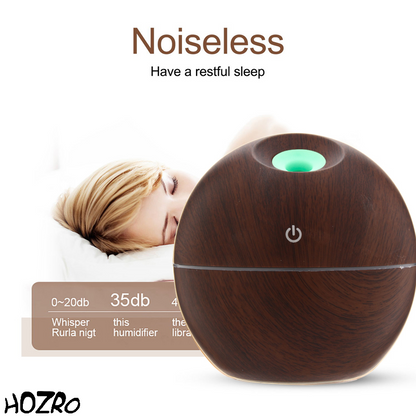 Difuzor HOZRO, Aromaterapie 001 – Umidificator cu LED, Design Elegant, Disponibil în Culorile Bej și Maro HOZRO