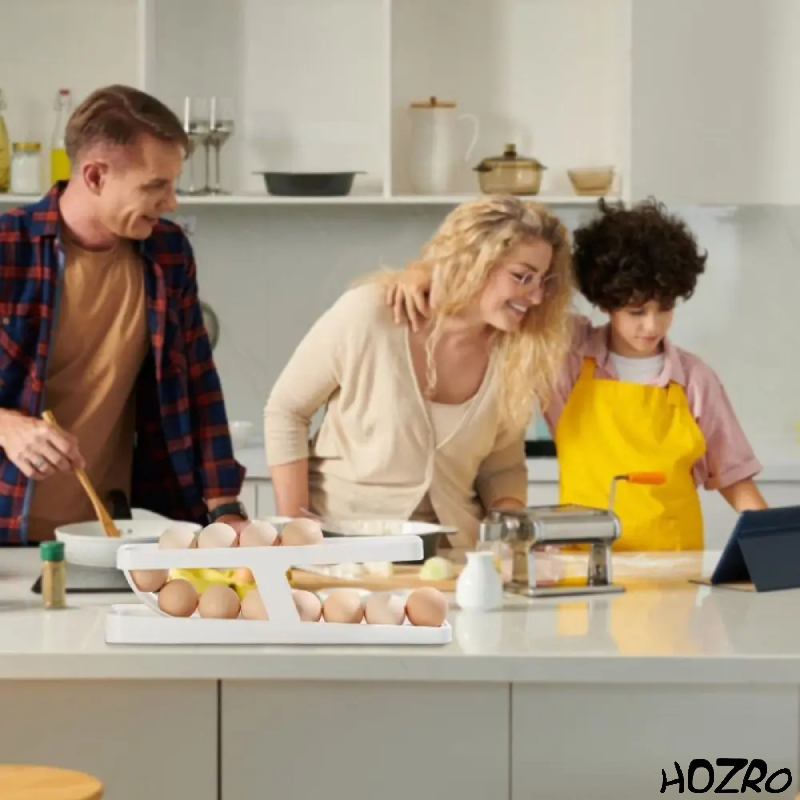Suport HOZRO, pentru 10 Ouă, Design Compact și Practic, Ideal pentru Organizarea în Frigider sau pe Blat, Material Rezistent și Ușor de Curățat HOZRO
