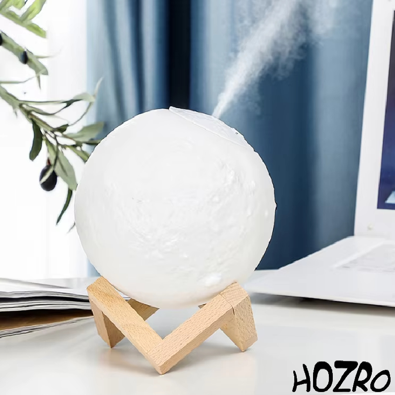 Difuzor HOZRO, Aromaterapie Moon – Lampă Umidificator în Formă de Lună, cu Iluminare LED și Design Relaxant HOZRO