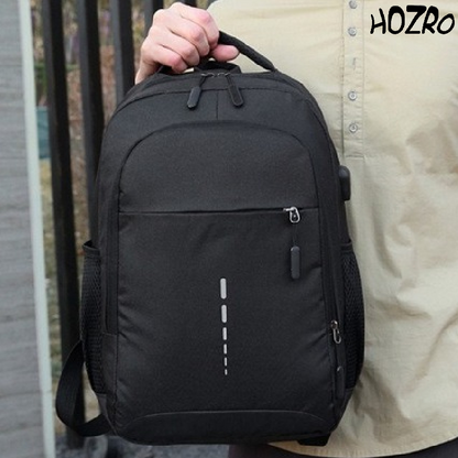 Rucsac Laptop HOZRO, 14 inch, Port USB, Poliester Rezistent, Compartiment Laptop, Călătorie, Școală sau Birou, Vișiniu HOZRO