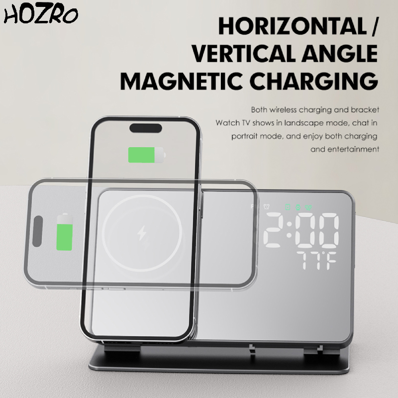 Stație de încărcare 4 în 1 HOZRO, Suport Multifuncțional pentru Telefon, Smartwatch, AirPods și Accesorii, Design Modern și Compact HOZRO