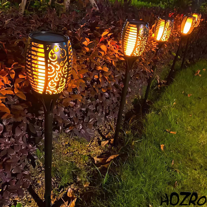 Țăruș Grădină HOZRO, cu Efect de Flacără Mare – Lampă Solară Decorativă pentru Exterior HOZRO