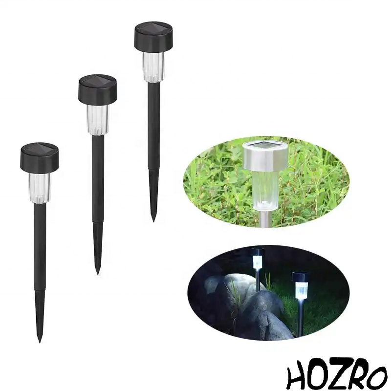 Set 10 Lămpi Solare de Grădină HOZRO, cu Țăruș de Fixare, Iluminat Exterior LED, Încărcare Solară, Rezistente la Intemperii HOZRO
