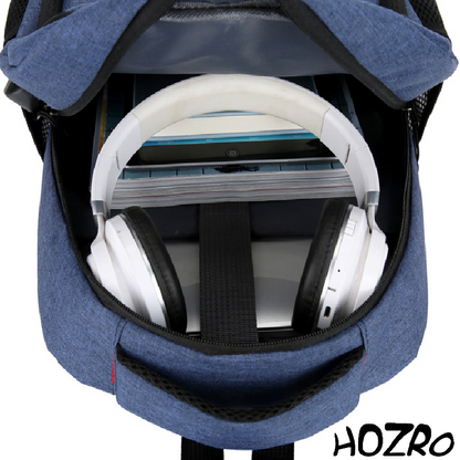 Rucsac Laptop HOZRO, 14 inch, Port USB, Poliester Rezistent, Compartiment Laptop, Călătorie, Școală sau Birou HOZRO