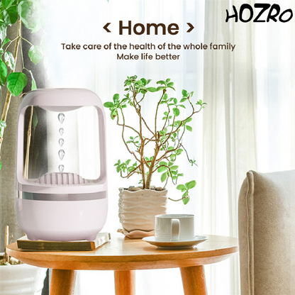 Difuzor Aromaterapie Gravitațional HOZRO, Design Modern cu Efect de Curgere, Relaxare prin Arome și Lumină Ambientală HOZRO