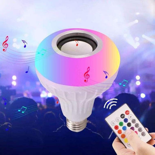 Bec Muzical Inteligent HOZRO, LED multifuncțional, cu boxă Bluetooth, telecomandă și efecte de lumini RGB, perfect pentru decor și divertisment HOZRO