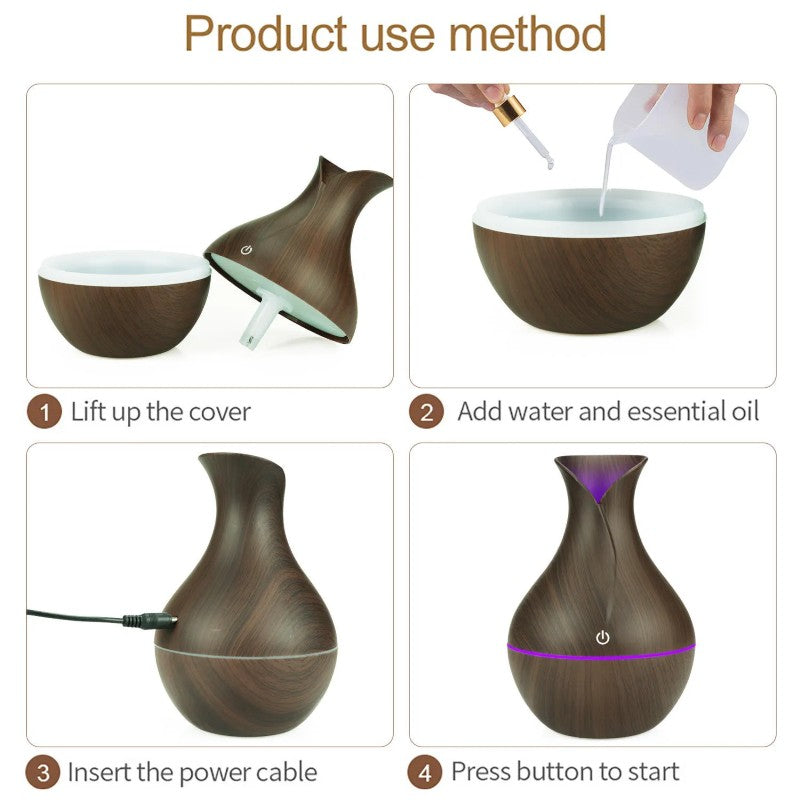 Umidificator Portabil cu Design din Lemn – Confort, Relaxare 🌿💧 BESTSELLS