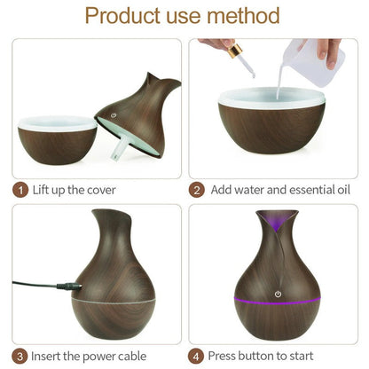Umidificator Portabil cu Design din Lemn – Confort, Relaxare 🌿💧 BESTSELLS