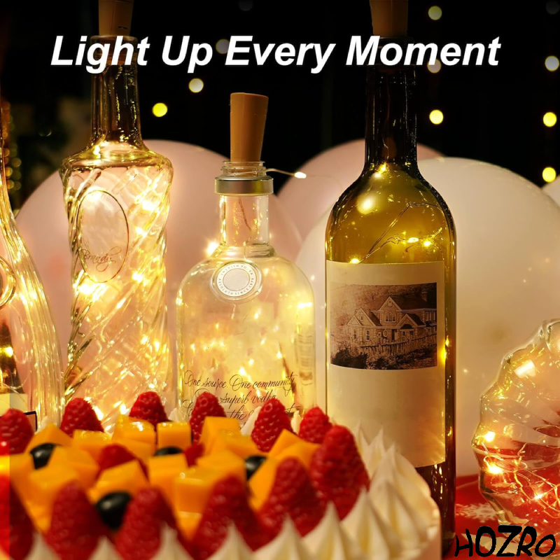 Dop Sticlă cu LED HOZRO, Lumini Decorative, Atmosferă Unică pentru Petreceri și Seri Speciale HOZRO