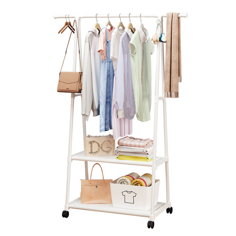 Suport Triunghiular HOZRO, pentru Haine și Umerașe, cu 2 Rafturi Inferioare pentru Depozitare, Design Compact și Stabil, Ideal pentru Dormitor, Hol sau Dressing HOZRO