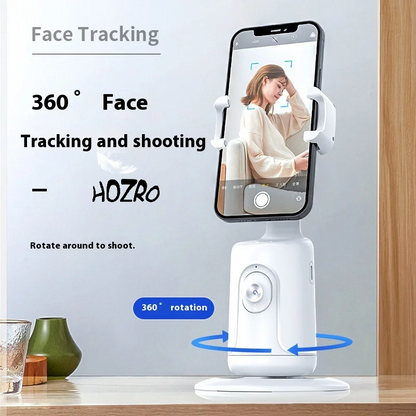 Suport Telefon Inteligent HOZRO, cu Rotire 360°, Urmărire Automată a Feței prin AI, Stabilizare Vlogging & Live Video – Ideal pentru TikTok, YouTube, Conferințe și Streaming HOZRO