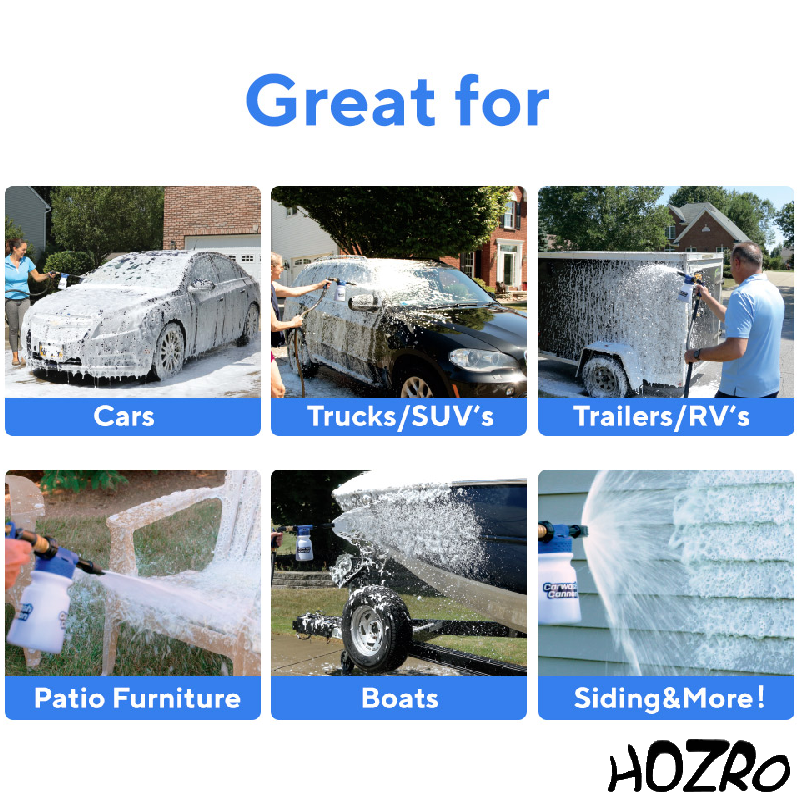 Aparat Spumă Car Wash HOZRO, Spălare Auto Eficientă, Presiune Puternică și Curățare Profesională HOZRO