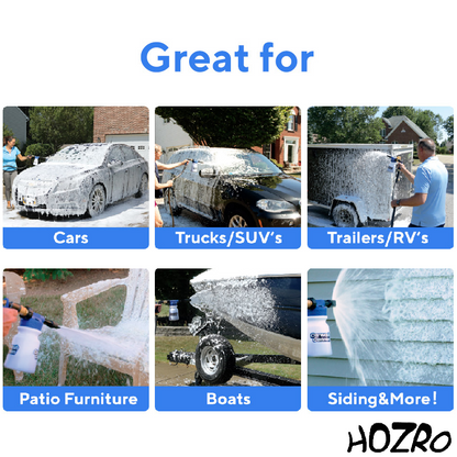 Aparat Spumă Car Wash HOZRO, Spălare Auto Eficientă, Presiune Puternică și Curățare Profesională HOZRO