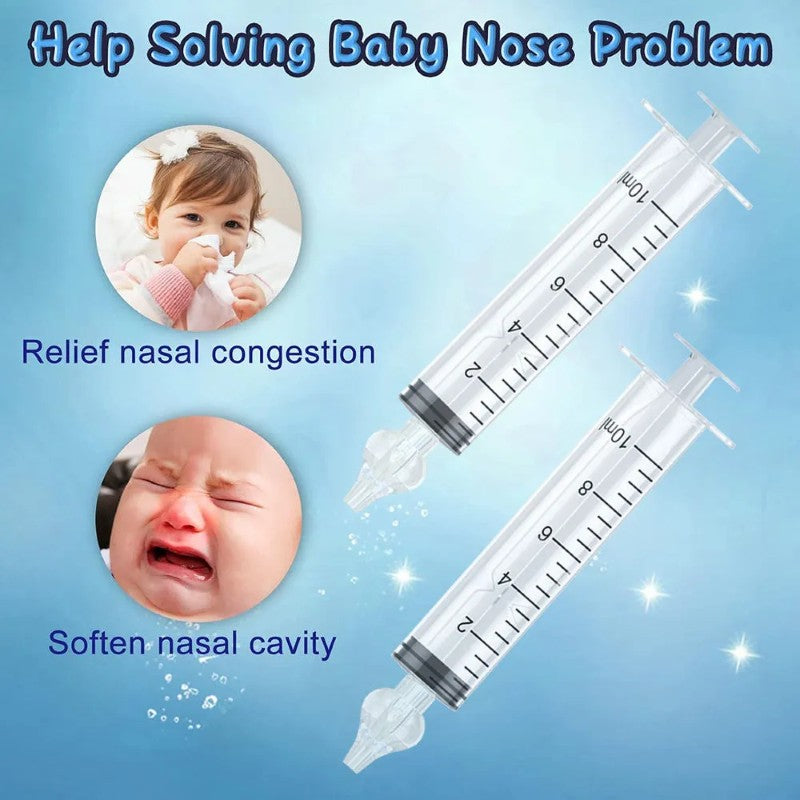 Set 2 buc Irigator Nazal tip Seringa pentru Spalarea Nasului, Curatare Sinusuri si Decongestie Nazala, pentru Bebelusi, Copii si Adulti, 10 ml BESTSELLS