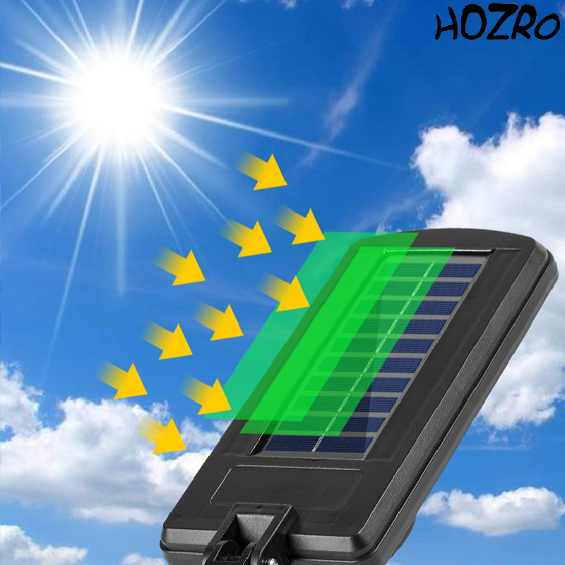 Lampă Solară HOZRO, Model W755-7 – LED Puternic, Încărcare Automată, Rezistentă la Intemperii, Ideală pentru Curte, Grădină, Alei și Terase HOZRO