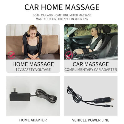 Aparat de Masaj Shiatsu 3D Bidirecțional – Relaxare Completă pentru Gât, Spate, Umeri, Picioare și Talie BESTSELLS