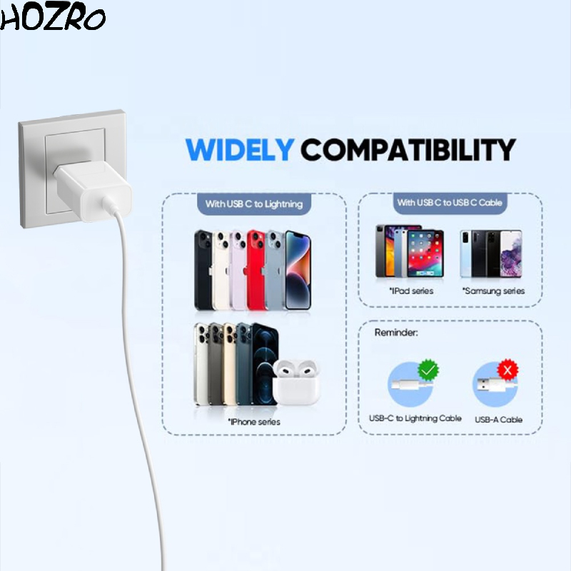 Încărcător Fast Charge HOZRO, pentru Samsung – 25W, Tehnologie Super Rapidă, USB-C, Compatibil cu Modele Galaxy, Cablu Inclus HOZRO