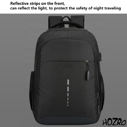 Rucsac Laptop HOZRO, 14 inch, Port USB, Poliester Rezistent, Compartiment Laptop, Călătorie, Școală sau Birou, Vișiniu HOZRO