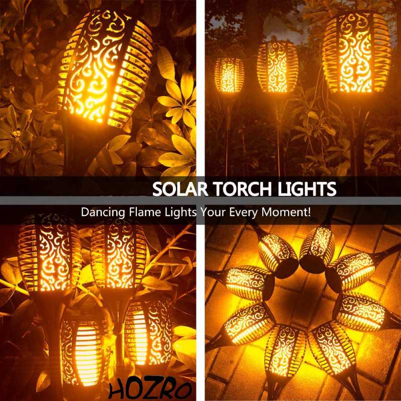Țăruș Grădină HOZRO, cu Efect de Flacără Mare – Lampă Solară Decorativă pentru Exterior HOZRO