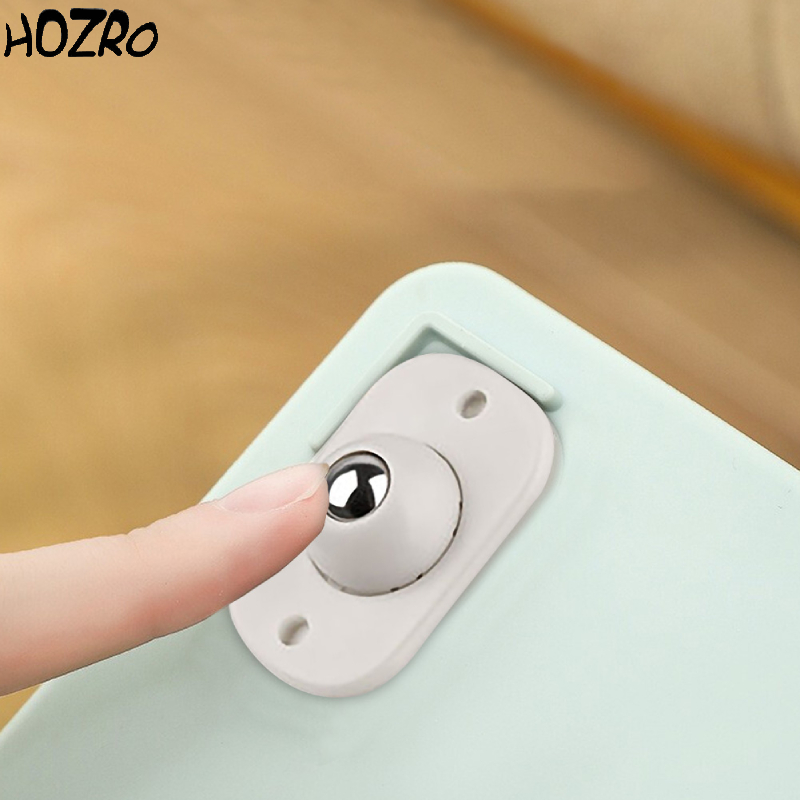 Set 4 Roți Adezive cu Bilă HOZRO, pentru Mobilă – Rotative, Ușor de Montat, Soluție Practică pentru Organizare și Mobilitate HOZRO
