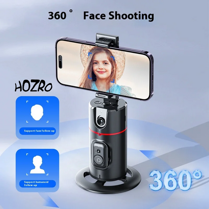 Suport Telefon Inteligent HOZRO, cu Rotire 360°, Urmărire Automată a Feței prin AI, Stabilizare Vlogging & Live Video – Ideal pentru TikTok, YouTube, Conferințe și Streaming HOZRO