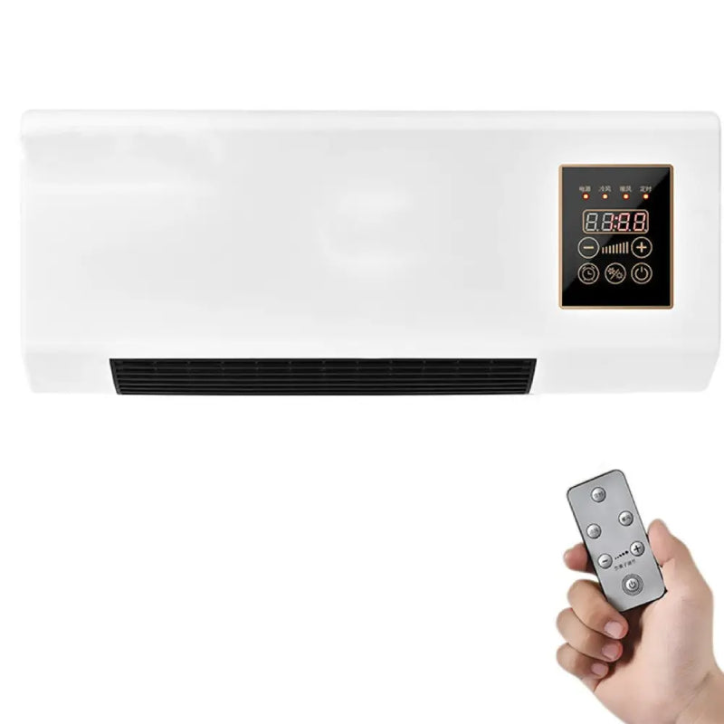 Mini Aer Condiționat Portabil HOZRO, 2 în 1, Montaj Pe Perete, Cu Funcție de Răcire și Încălzire, 1200W, Gama 16–40°C, Telecomandă Inclusă, Culoare Albă HOZRO