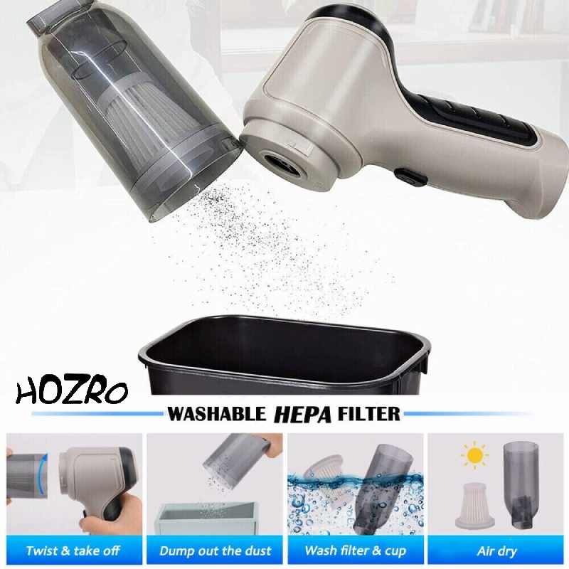 Aspirator Auto HOZRO, Model JB-107 – Putere Mare de Aspirație, Compact și Ușor de Utilizat, Ideal pentru Curățarea Rapidă a Mașinii HOZRO