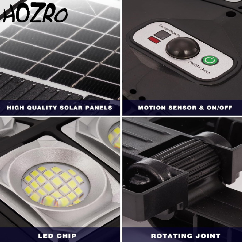 ☀️ Lampă Solară HOZRO, Model W789-A-2 – Lumină Inteligentă și Eco pentru Exteriorul Tău! HOZRO