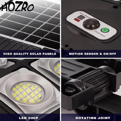 ☀️ Lampă Solară HOZRO, Model W789-A-2 – Lumină Inteligentă și Eco pentru Exteriorul Tău! HOZRO