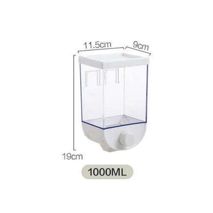📢 Dozator Dispenser pentru Cereale și Boabe – Alb, 1 KG | Organizare și Prospețime în Bucătăria Ta! BESTSELLS
