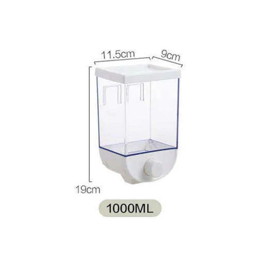 📢 Dozator Dispenser pentru Cereale și Boabe – Alb, 1 KG | Organizare și Prospețime în Bucătăria Ta! BESTSELLS