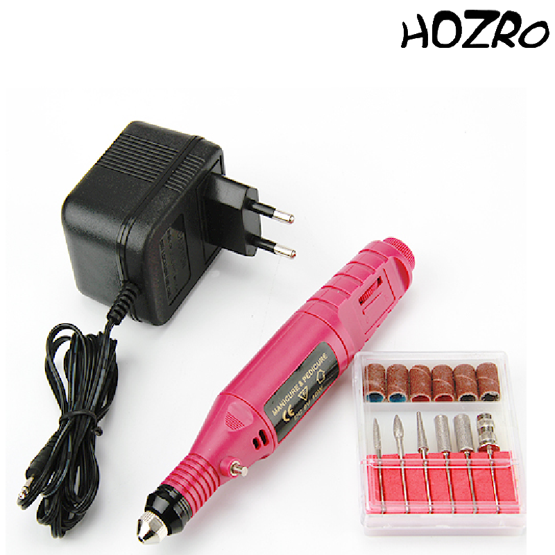 Freză Electrică HOZRO, pentru Unghii – Set Profesional Manichiură și Pedichiură, Viteză Reglabilă HOZRO