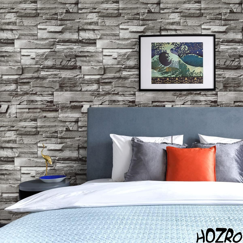 Tapet 3D autoadeziv HOZRO, Model imitatie caramida, design modern, foarte usor de montat, K7373-17 HOZRO