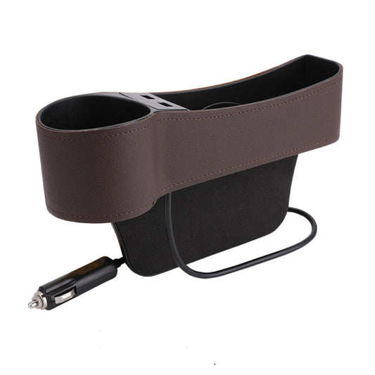 Organizator AutoHOZRO, cu Suport Pahare și Port USB – Accesoriu Multifuncțional pentru Mașină HOZRO